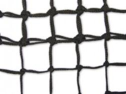 Tennisnetz Lob, schwarz, 3 mm Nylon, gefl. 5 Doppelreihen