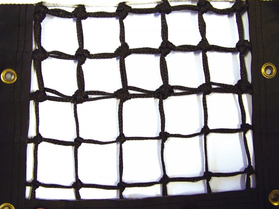 Tennisnetz Grand Slam, schwarz, 3,2 mm Polyethylen, gefl. 5 Doppelreihen