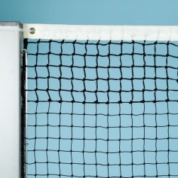 Tennisnetz Davis Cup, schwarz, 2,2 mm Polyethylen, 6 Doppelreihen